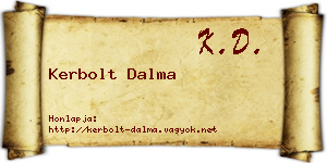 Kerbolt Dalma névjegykártya